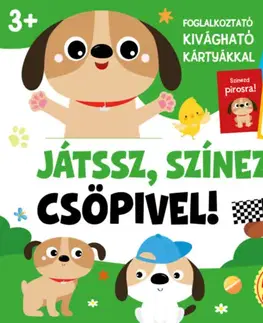 Nalepovačky, vystrihovačky, skladačky Játssz, színezz Csöpivel! - 48 db matricával - Mária Duzs