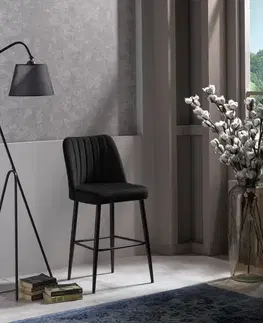 Barové stoličky Bar Stool Set (2 Pieces) Vento - Black