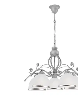 Svietidlá  Luster na reťazi RETRO II 5xE27/60W/230V strieborný LM 5.51/srebrny