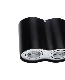 Svietidlá  Bodové svietidlo TUBA 2xGU10/50W/230V čierna C1234-2L BL