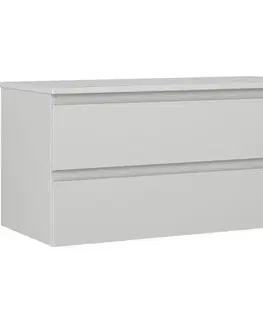 Kúpeľňový nábytok MEXEN/S - Orio kúpeľňová skrinka pod umývadlo 100 cm s doskou, 2 zásuvky, sivá mat 91A10-10047-2-BFFC62