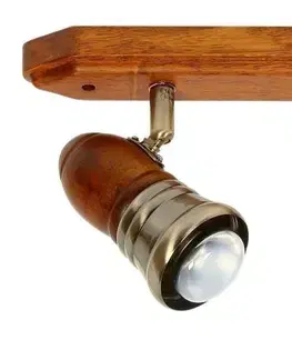 Stropná svetla Stropné svietidlo Parteo 2X40W E14 R50 tmavá patina dreva