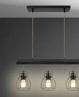Moderné lampy do obývačky Luster 15326-3NB Čierna LW3