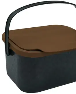 Dekorácie a bytové doplnky Odpadkový kôš 4,5 l na biologický odpad – hnedý