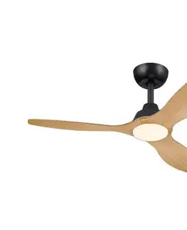 Ventilátory Philips-LED Stmievateľný stropný látor OLAS LED/24W/230V pr. 132 cm čierna/hnedá +DO 872110309612800
