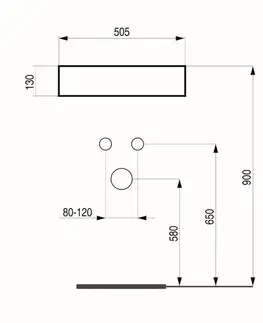 Umývadlá HOPA - Umývadlo na dosku GRINZ - Rozmer A - 50,5 cm, Rozmer B - 40 cm, Rozmer C - 13,5 cm OLKLT2231