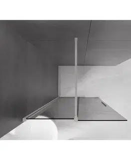 Sprchové dvere MEXEN/S - Velar Sprchová zástena posuvná Walk-in 120 x 200, grafit 8 mm, nikel kartáčovaná 871-120-000-43-97