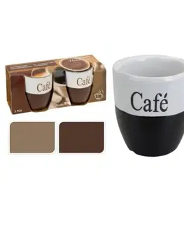 Hrnčeky a šálky Kinekus Hrnček keramický na espresso, 150ml, sada 2ks, v darčekovom balení, dizajn káva