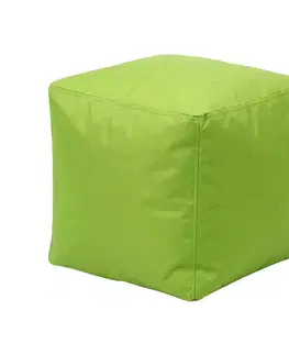 Sedacie vaky Sedací taburet CUBE světlo zelený s náplňou