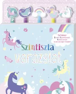 Pre deti a mládež - ostatné Színtiszta varázslat - Tartalmaz: 5 radír, 1 grafitceruzát, 4 színes ceruzát és sok-sok szuper feladatot