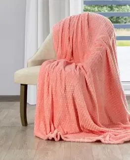 Jednofarebné deky Deka Zoe 150x200 korálová 373825
