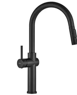 Kúpeľňové batérie REA - Kuchynská batéria Fresh vysoká Black REA-B7200