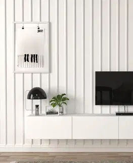 TV stolíky DOMEL TV stolík, biely s LED