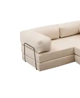 Sedacie súpravy Rohová sedacia súprava / Rohová pohovka Comfort Mini - Cream