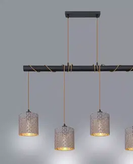 Moderné lampy do obývačky Luster 15584-4H1 Sivo-zlatá LW4