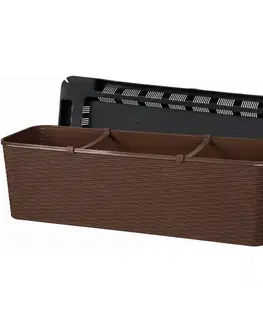 Záhrada Balkónový kvetináč RATTAN 60CM hnedý
