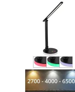 Lampy Globo 58445B - LED RGBW Stmievateľná stolná lampa GERALDO LED/5W/230V + LED/2W 58445B