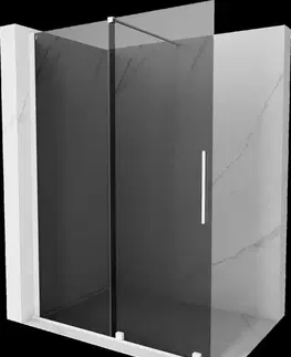 Sprchové dvere MEXEN/S - Velar Sprchová zástena posuvná Walk-in 150 x 200, grafit 8 mm, biela 871-150-000-43-20