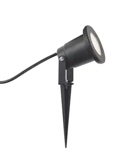 LED reflektory a svietidlá s bodcom do zeme Moderné záhradné bodové svietidlo čierne vrátane LED nastaviteľné so šnúrou a zástrčkou 250 cm IP65 - Basic