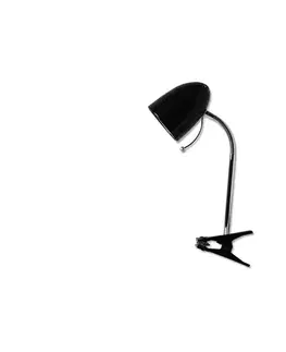Lampy  B.V.  -  Stolná lampa s klipom 1xE27/11W/230V čierna/chróm 130200COQ