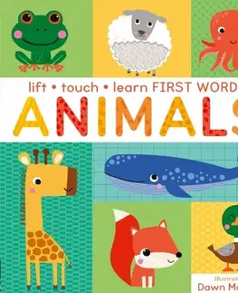Leporelá, krabičky, puzzle knihy Lift, Touch Learn First Words: Animals - Villetta Craven