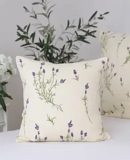 Dekoračné obliečky MKLozkoviny.sk Flanelová obliečka na vankúš 40 x 40 cm - Levandule 02-  -