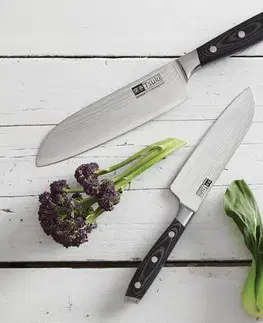 Kuchynské nože Tsuki nôž z damaškovej ocele 18 cm - Santoku