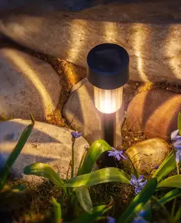 Exteriérové svietidlá Solárna lampa PIN VO0813 Čierna