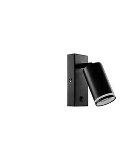 Svietidlá  Nástenné bodové svietidlo 1xGU10/35W/230V čierna BEDROOM LIGHT BLACK