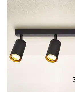 Svietidlá BRILAGI - LED stmievateľné bodové svietidlo SELE 3xGU10/4,8W/230V čierna/zlatá BG0631+3xAI2382