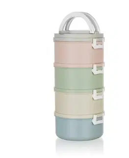 Obedáre Banquet Plastový obedár Avanza, 2,8 l, 4 diely, multicolor