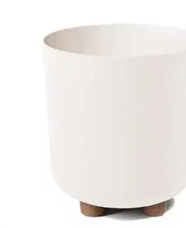 Kvetináče a truhlíky Kinekus Kvetináč plastový SOFIA priemer 190 mm, krémový, výška 210 mm