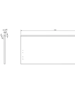 Kúpeľňový nábytok MEXEN - Rivel čelo pre kúpeľňovú skrinku reliéf 100 x 43,5, grafit mat 91A20-1000-470-1-66