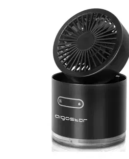 Ventilátory  B.V.  - Bezdrôtový mini stolný látor s hmlovým efektom MIST 10W/5V čierna 330100TUM