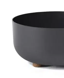 Kvetináče a truhlíky Kinekus Kvetináč plastový SOFIA priemer 300 mm, antracit, výška 145 mm