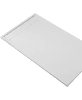 Vane CERANO - Sprchová vanička obdĺžniková Lugo - SMC/minerálny kompozit - biela matná - 100x80x3 CER-666127