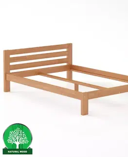Drevené postele Posteľ borovica LK105–140x200 jelša