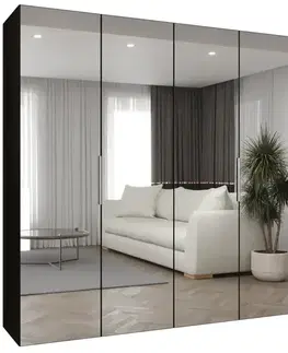 Šatníkové skrine Skriňa Marbella III 250 čierna/kašmír