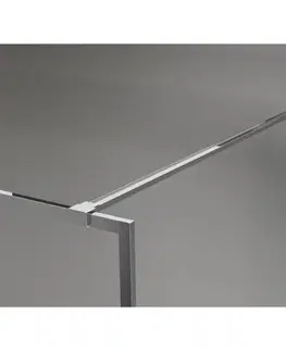 Sprchové dvere MEXEN/S - Kyoto-XF Sprchová zástena WALK-IN s rámom 50 x 202, dekor 10 mm, chróm 800-050-104-01-30-X