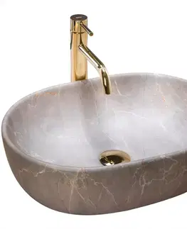Sanitárna keramika Umývadlo na dosku Lara Beige Matt