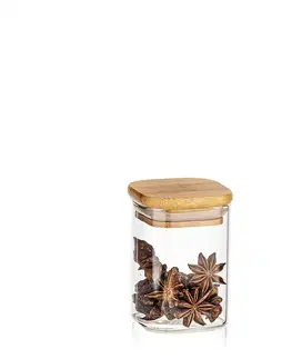 Misky a misy 4Home Sklenená dóza na potraviny s viečkom Bamboo, 170 ml, 170 ml