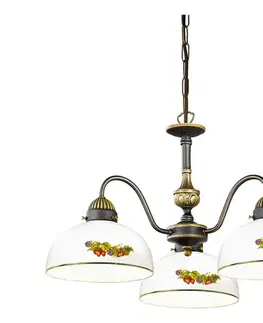 Svietidlá Kolarz 731.83.121 - Luster na reťazi NONNA 3xE27/75W/230V víno/jahody 731.83.121