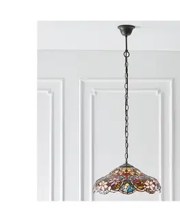 Svietidlá Endon 64325 - Luster na reťazi Tiffany SULLIVAN 1xE27/60W/230V priemer 40 cm 64325
