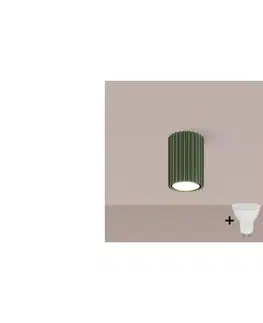Svietidlá BRILAGI - LED bodové svietidlo CRESTO 1x GU10/10W/230V, 10 cm, zelené BR.1606