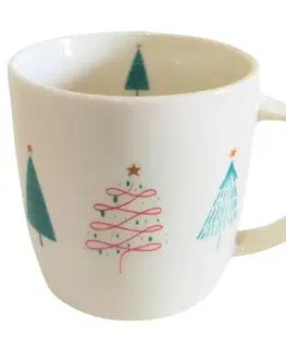 Hrnčeky a šálky Home Elements Porcelánový hrnček s vianočným dizajnom Les 300 ml v darčekovom balení