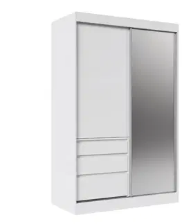 Šatníkové skrine ArtAdrk Šatníková skriňa HAIDAR  | biela 140 cm