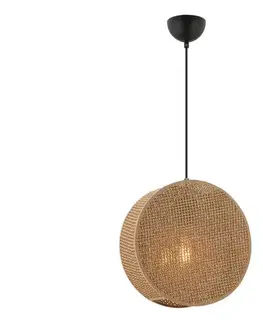Svietidlá  Závesný luster na lanku BIG DRUM 1xE27/60W/230V hnedý 390FLH2519