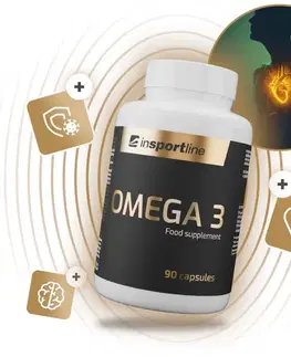 Vitamíny a minerály Výživový doplnok inSPORTline Omega 3, 90 kapsúl