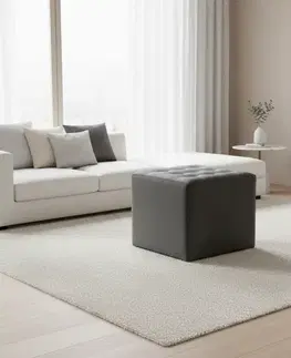 Klasické kreslá a kreslá ušiak Signal Taburetka LORI VELVET | čierna