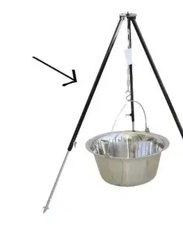 Outdoorové kotlíky Kinekus Trojnožka teleskopická s háčikom, stojan na kotlík, 115cm